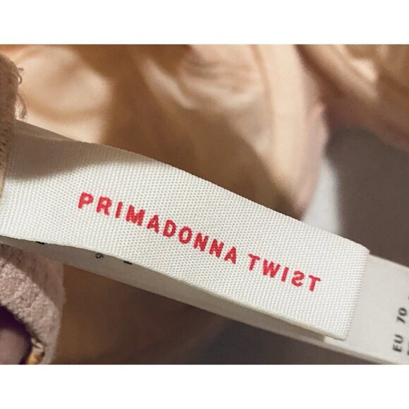 PrimaDonna Twist Bra Womens 32H Pearly Pink Avellino Zebra Print Crochet Trim - Picture 6 of 7